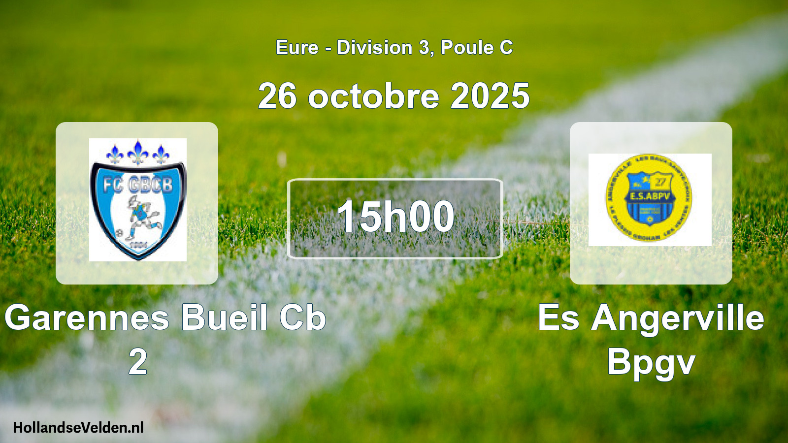 Scheduled Match: Fc Garennes Bueil Cb 2 - Es Angerville Bpgv (26 October 2025)