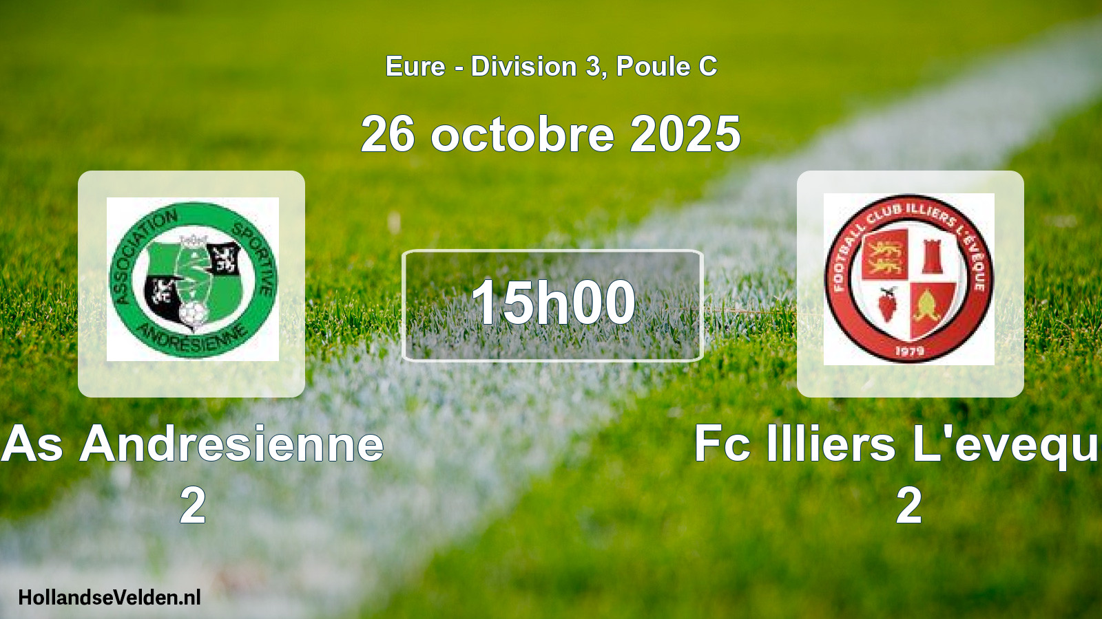 Geplande wedstrijd: As Andresienne 2 - Fc Illiers L'eveque 2 (26 oktober 2025)