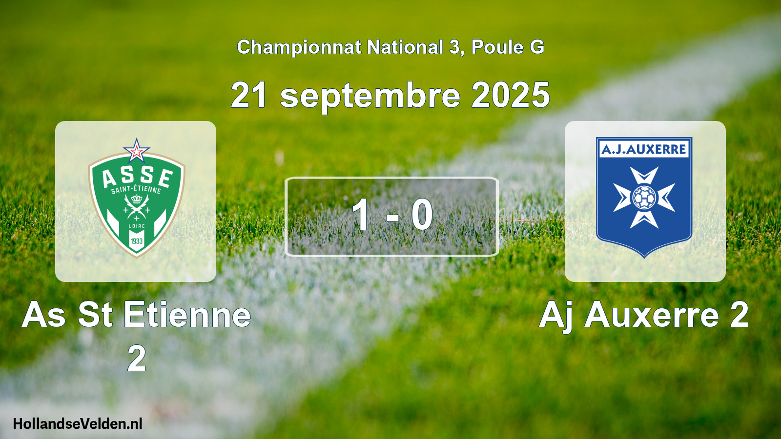 Gespeelde wedstrijd: As St Etienne 2 - Aj Auxerre 2 1 - 0 (21 september 2025)