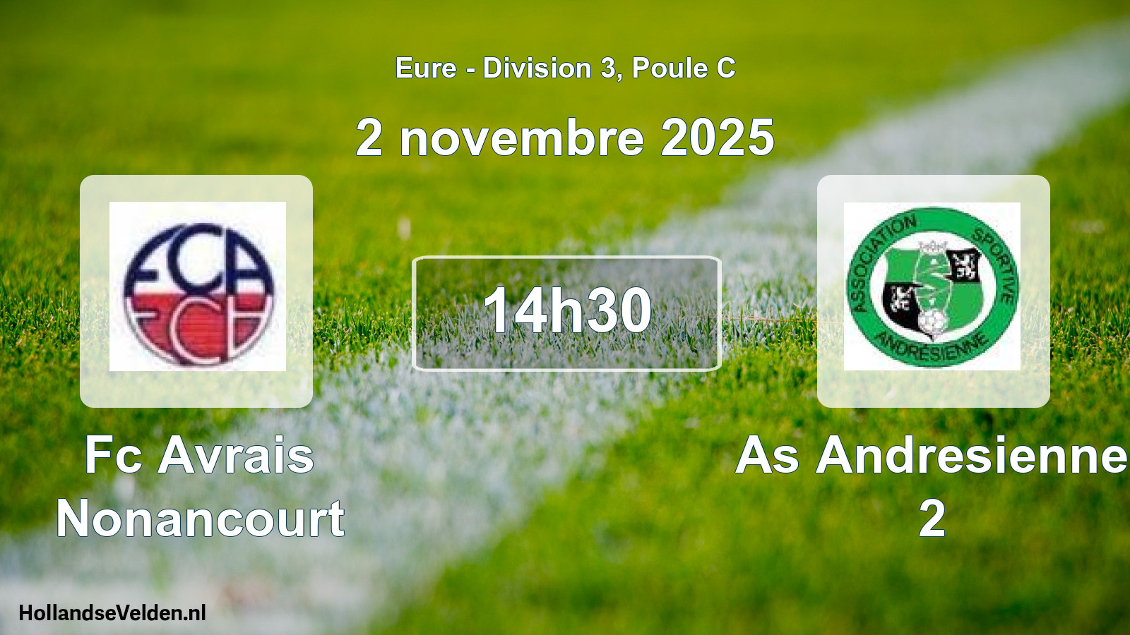 Geplande wedstrijd: Fc Avrais Nonancourt - As Andresienne 2 (2 novembre 2025)