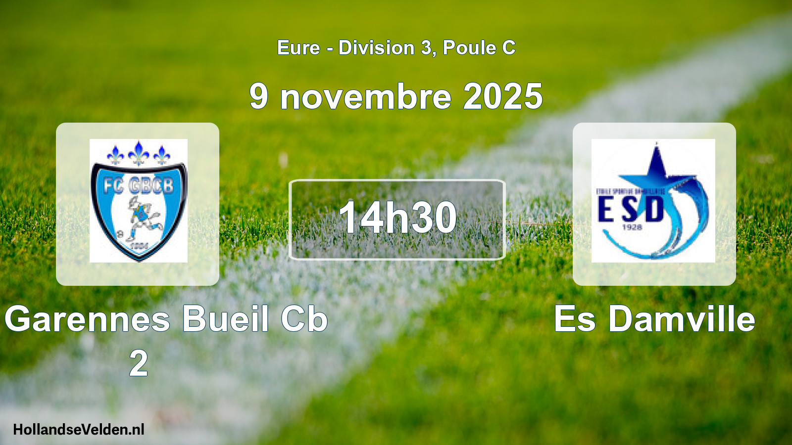 Scheduled Match: Fc Garennes Bueil Cb 2 - Es Damville (9 November 2025)
