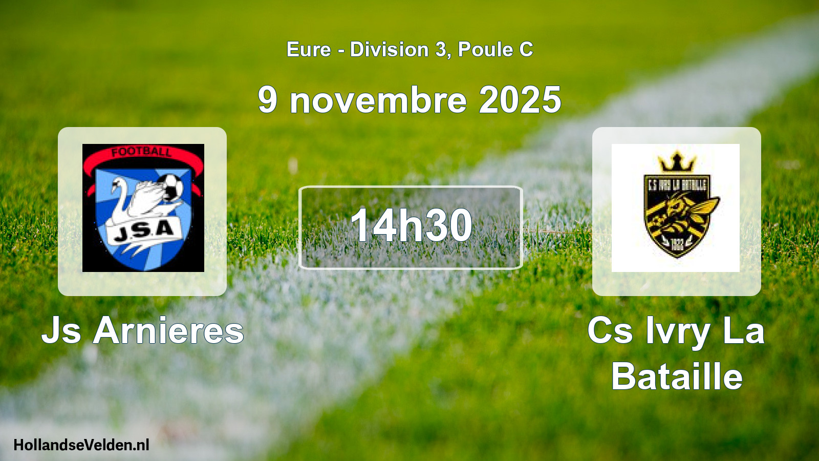 Geplande wedstrijd: Js Arnieres - Cs Ivry La Bataille (9 novembre 2025)