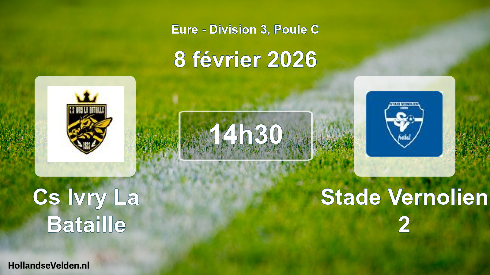Geplande wedstrijd: Cs Ivry La Bataille - Stade Vernolien 2 (8 février 2026)