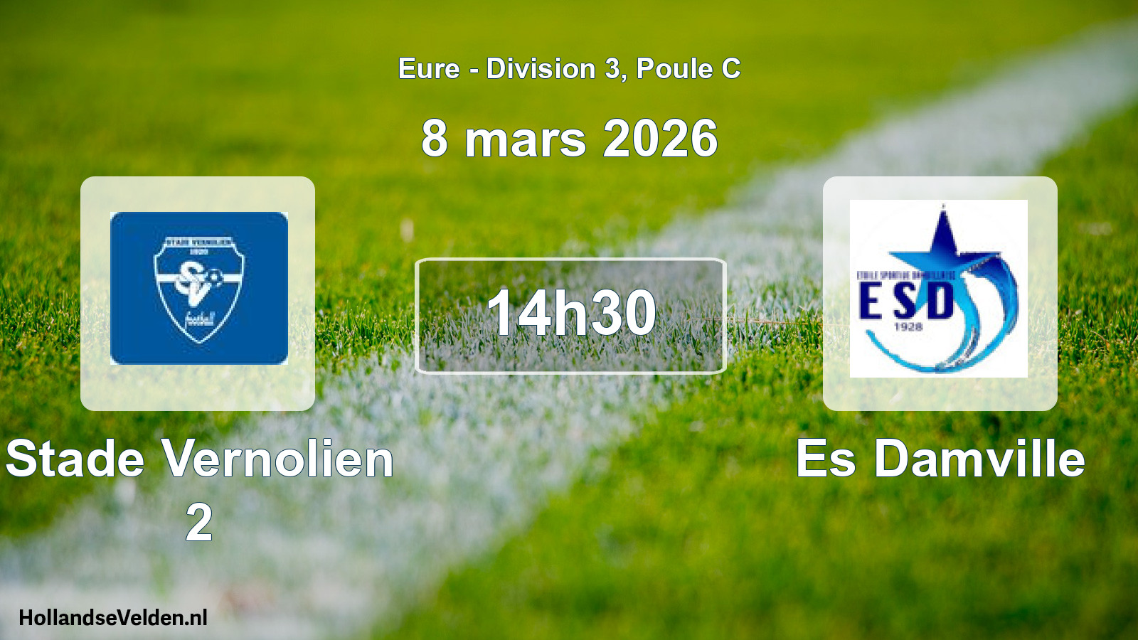 Geplande wedstrijd: Stade Vernolien 2 - Es Damville (8 mars 2026)