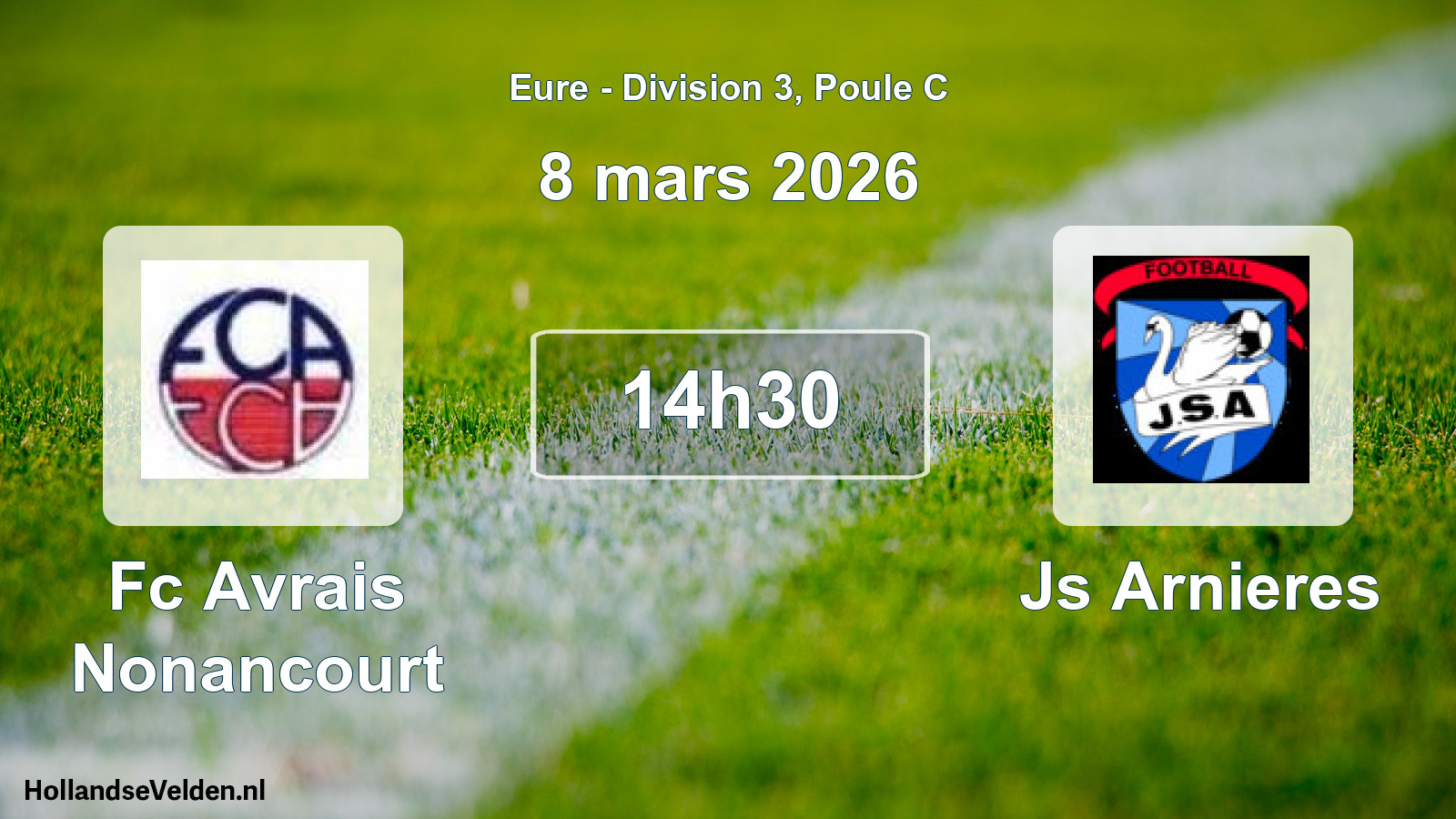 Scheduled Match: Fc Avrais Nonancourt - Js Arnieres (8 March 2026)