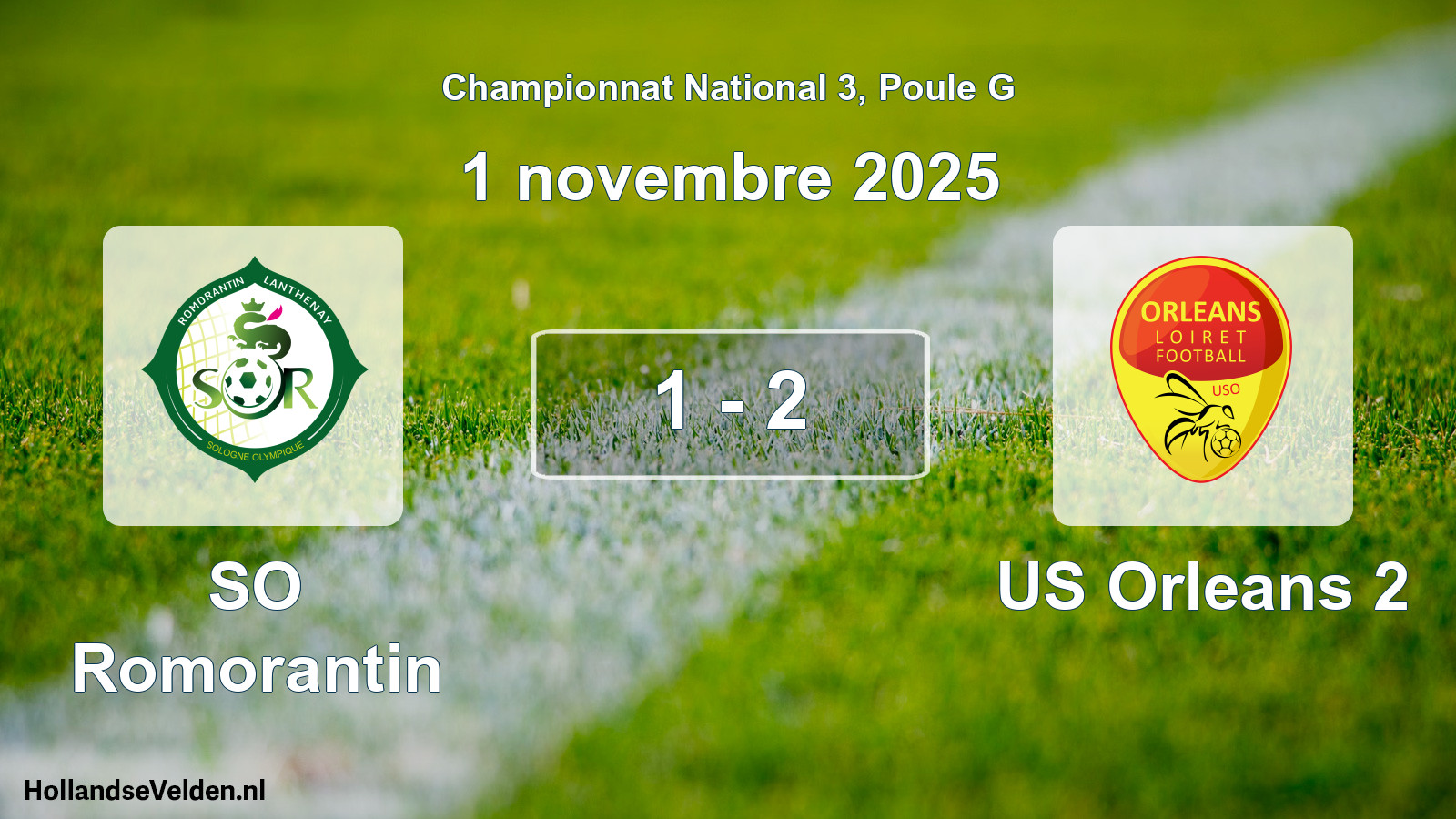Gespeelde wedstrijd: SO Romorantin - US Orleans 2 1 - 2 (1 november 2025)