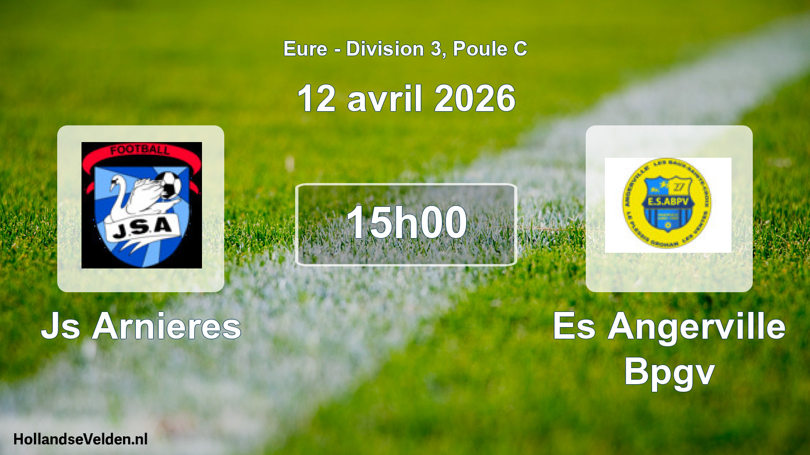 Geplande wedstrijd: Js Arnieres - Es Angerville Bpgv (12 avril 2026)