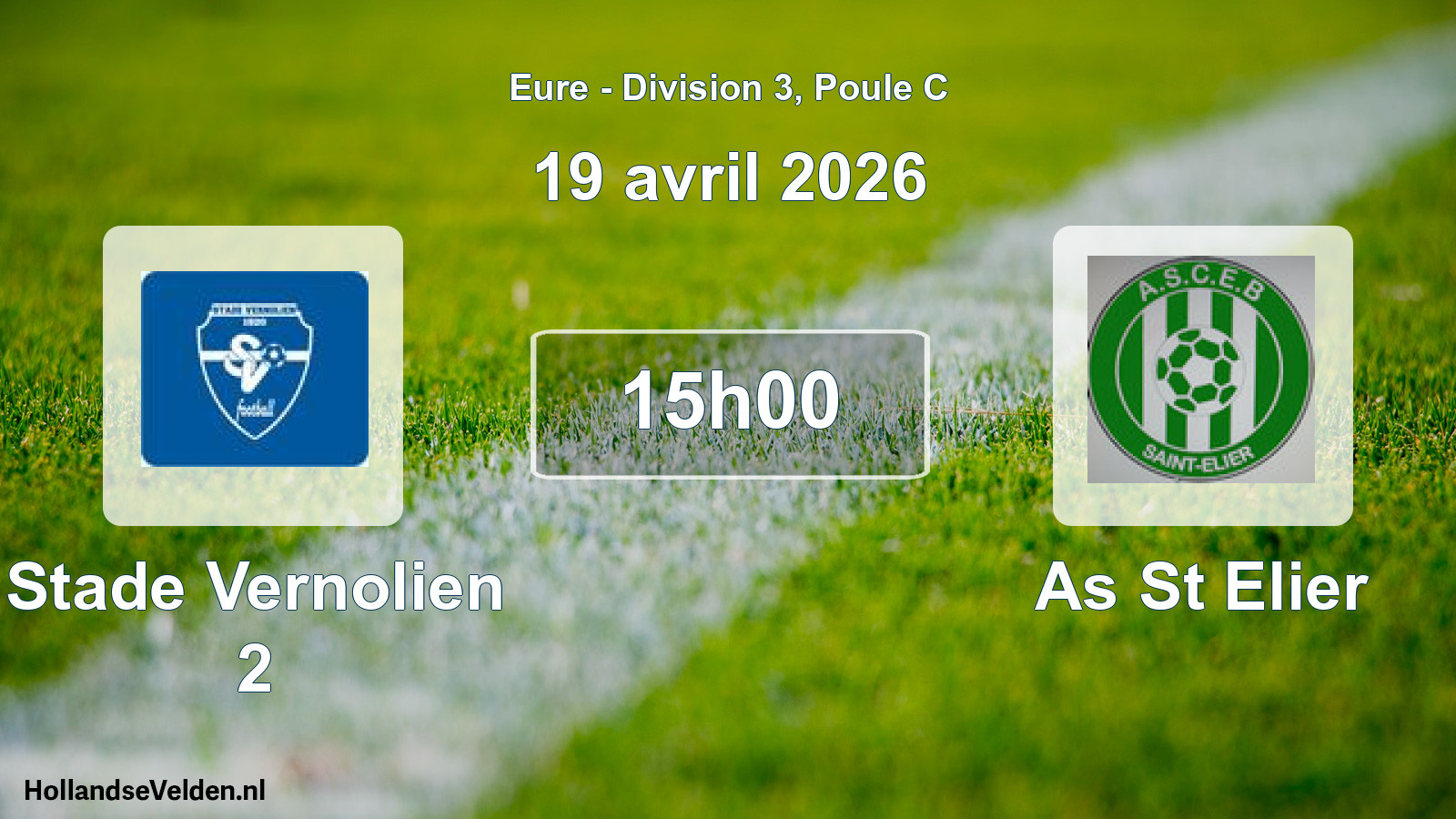 Scheduled Match: Stade Vernolien 2 - As St Elier (19 April 2026)