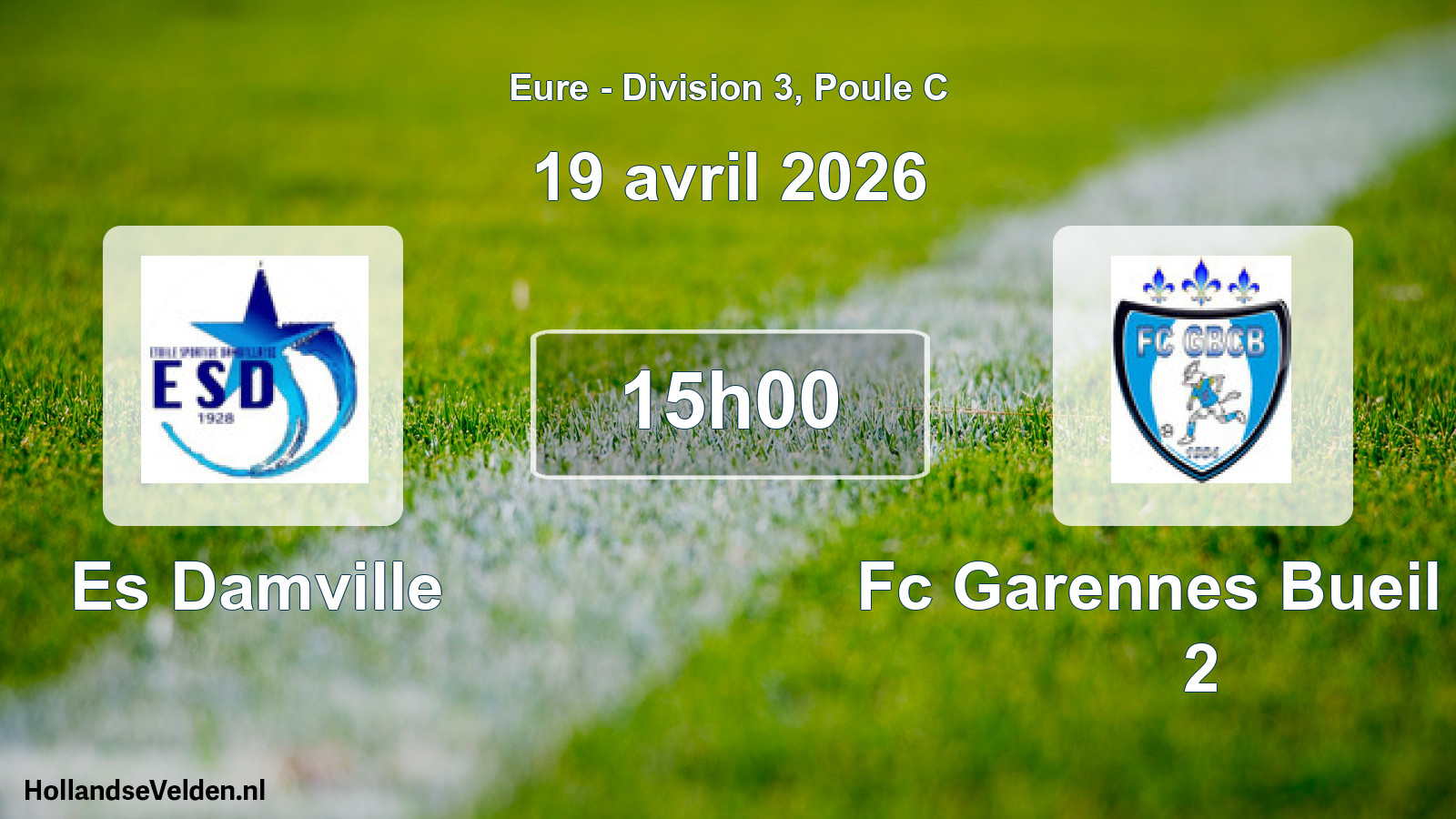 Scheduled Match: Es Damville - Fc Garennes Bueil Cb 2 (19 April 2026)