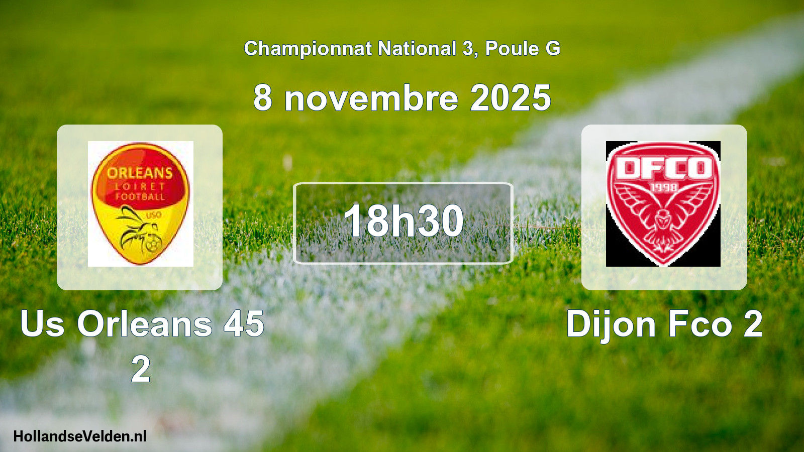 Geplande wedstrijd: Us Orleans 45 2 - Dijon Fco 2 (8 november 2025)