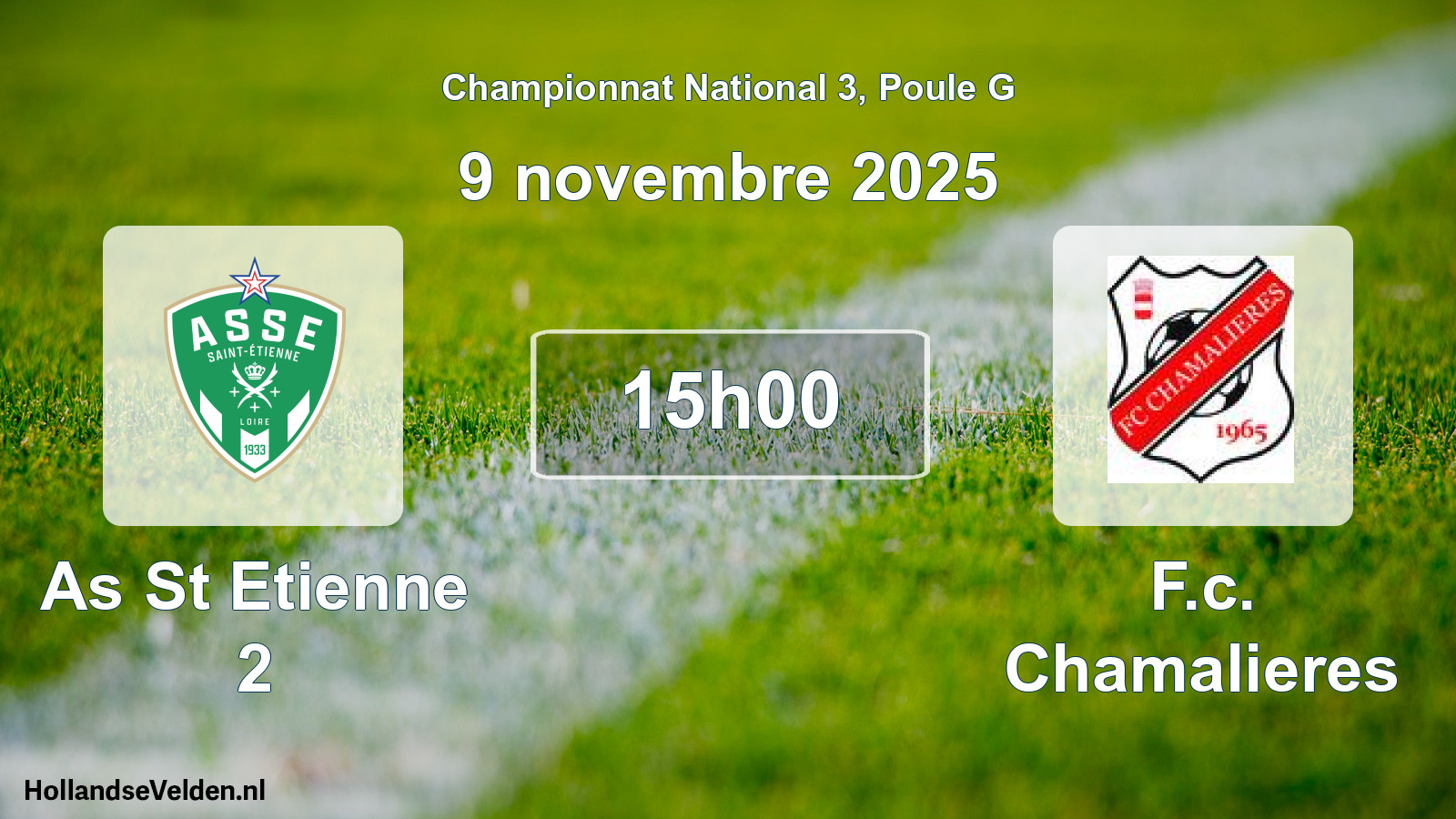 Geplande wedstrijd: As St Etienne 2 - F.c. Chamalieres (9 november 2025)