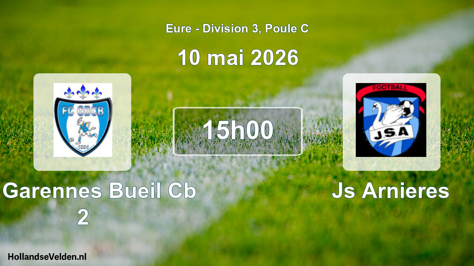 Scheduled Match: Fc Garennes Bueil Cb 2 - Js Arnieres (10 May 2026)