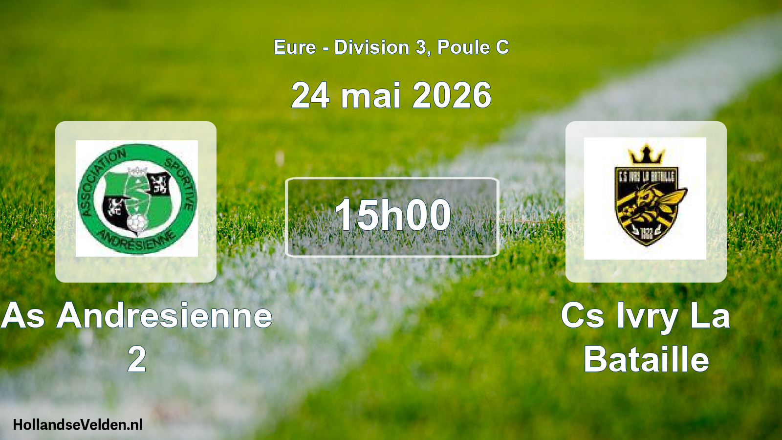 Geplande wedstrijd: As Andresienne 2 - Cs Ivry La Bataille (24 mai 2026)