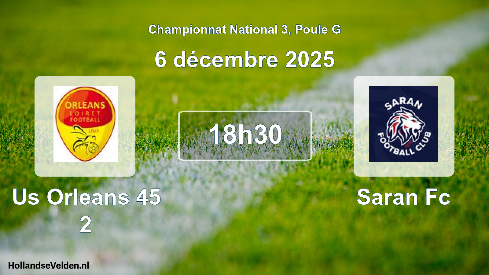 Geplande wedstrijd: Us Orleans 45 2 - Saran Fc (6 december 2025)