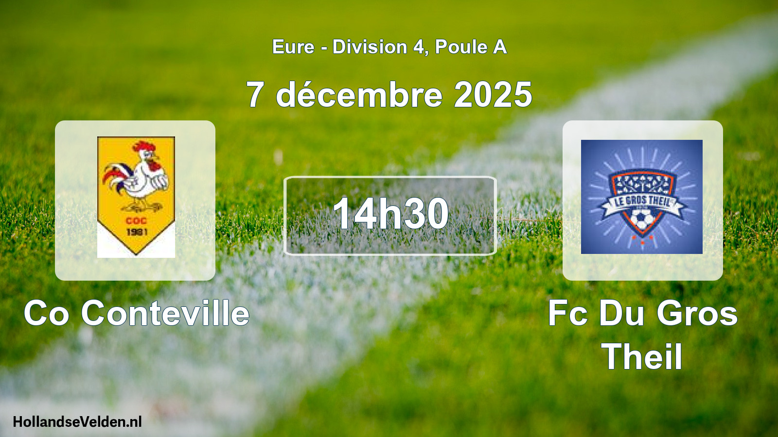 Geplande wedstrijd: Co Conteville - Fc Du Gros Theil (7 december 2025)