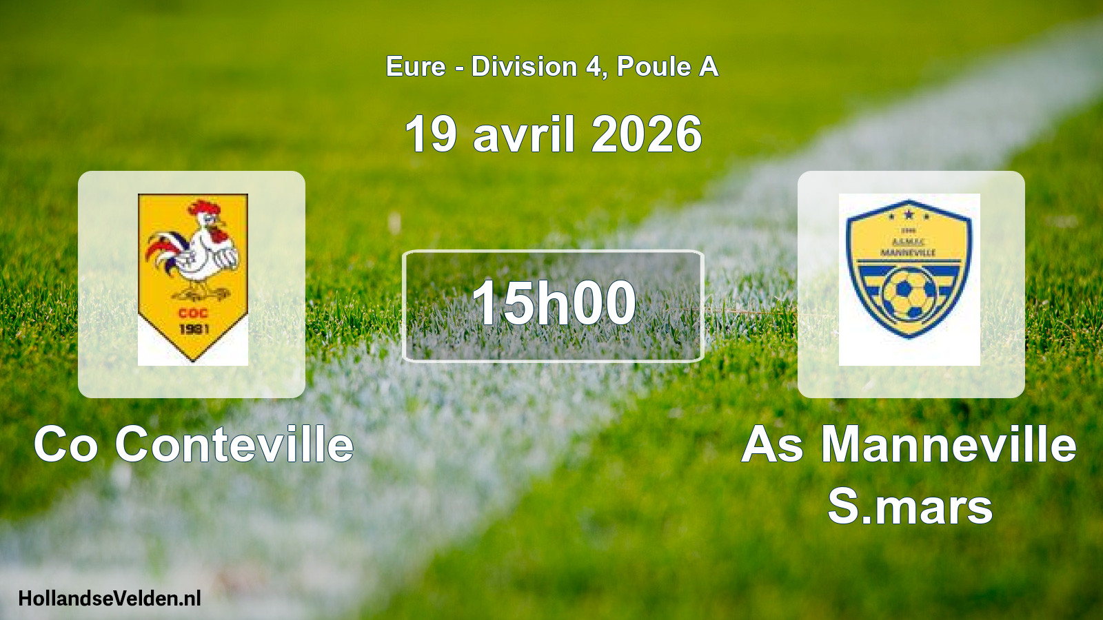 Geplande wedstrijd: Co Conteville - As Manneville S.mars (19 avril 2026)