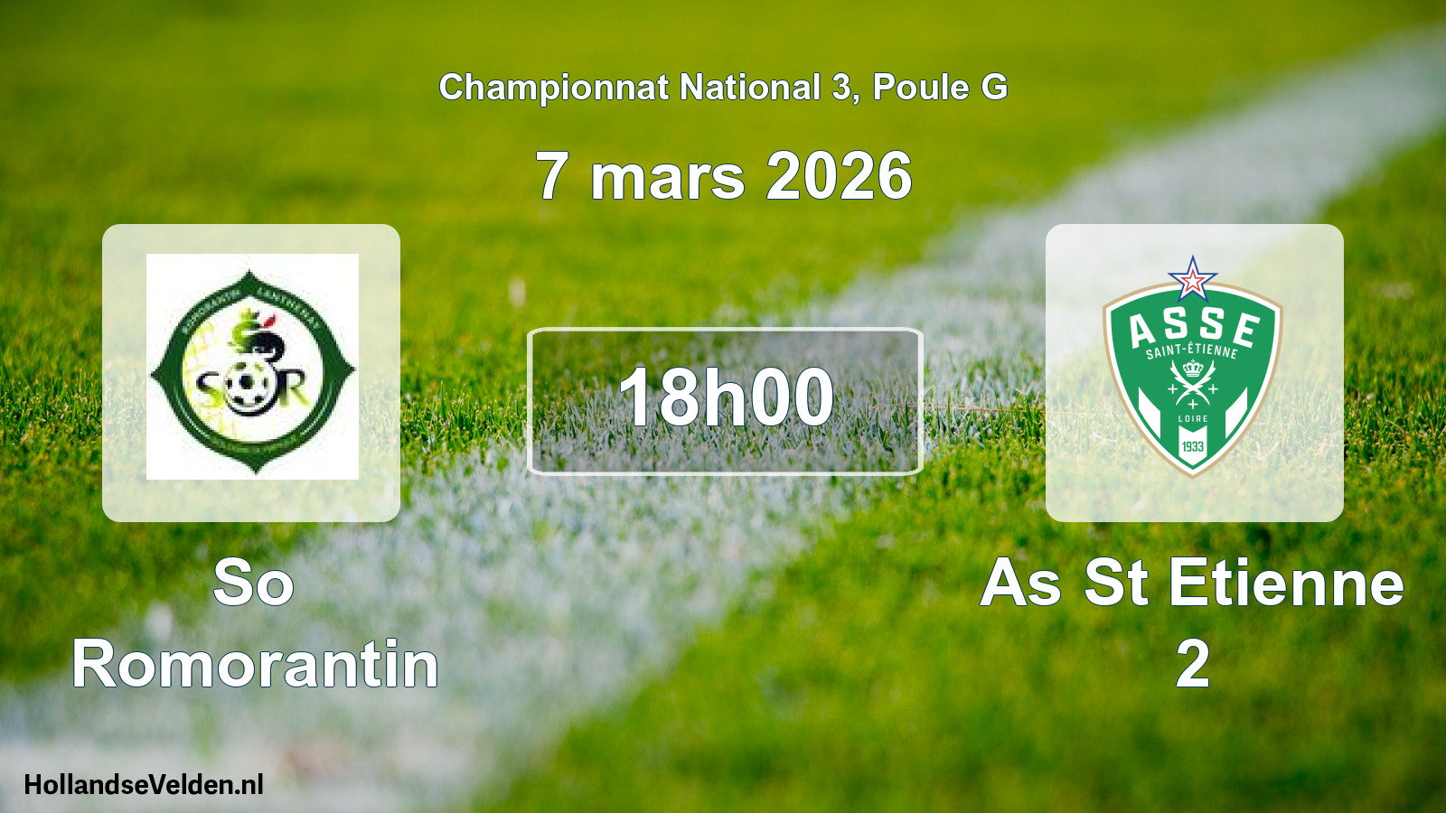 Geplande wedstrijd: So Romorantin - As St Etienne 2 (7 mars 2026)