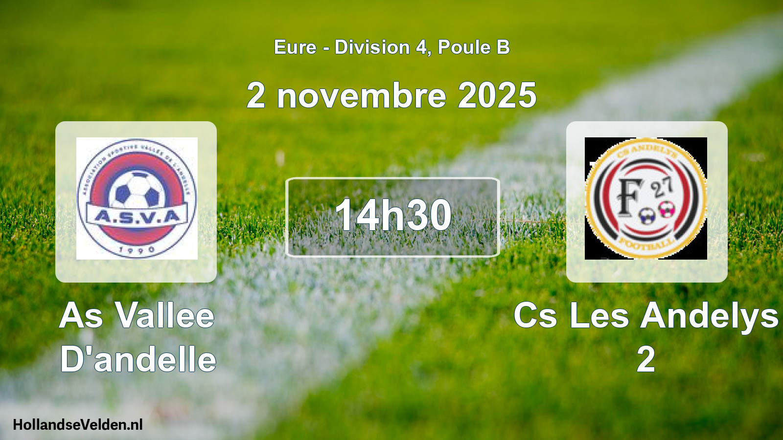 Scheduled Match: As Vallee D'andelle - Cs Les Andelys 2 (2 November 2025)