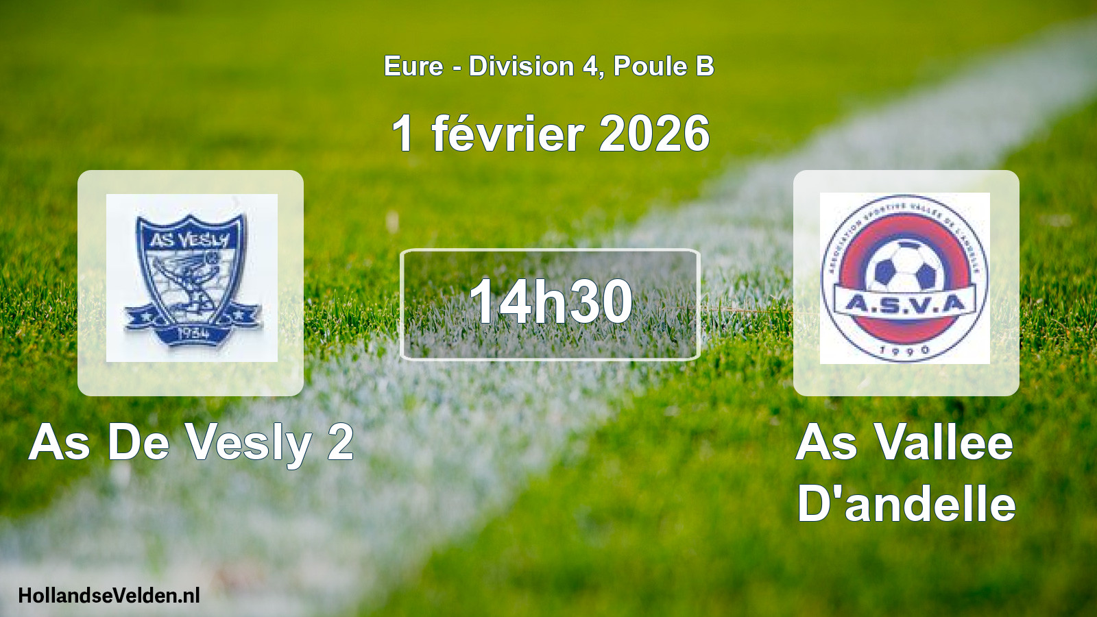 Scheduled Match: As De Vesly 2 - As Vallee D'andelle (1 February 2026)