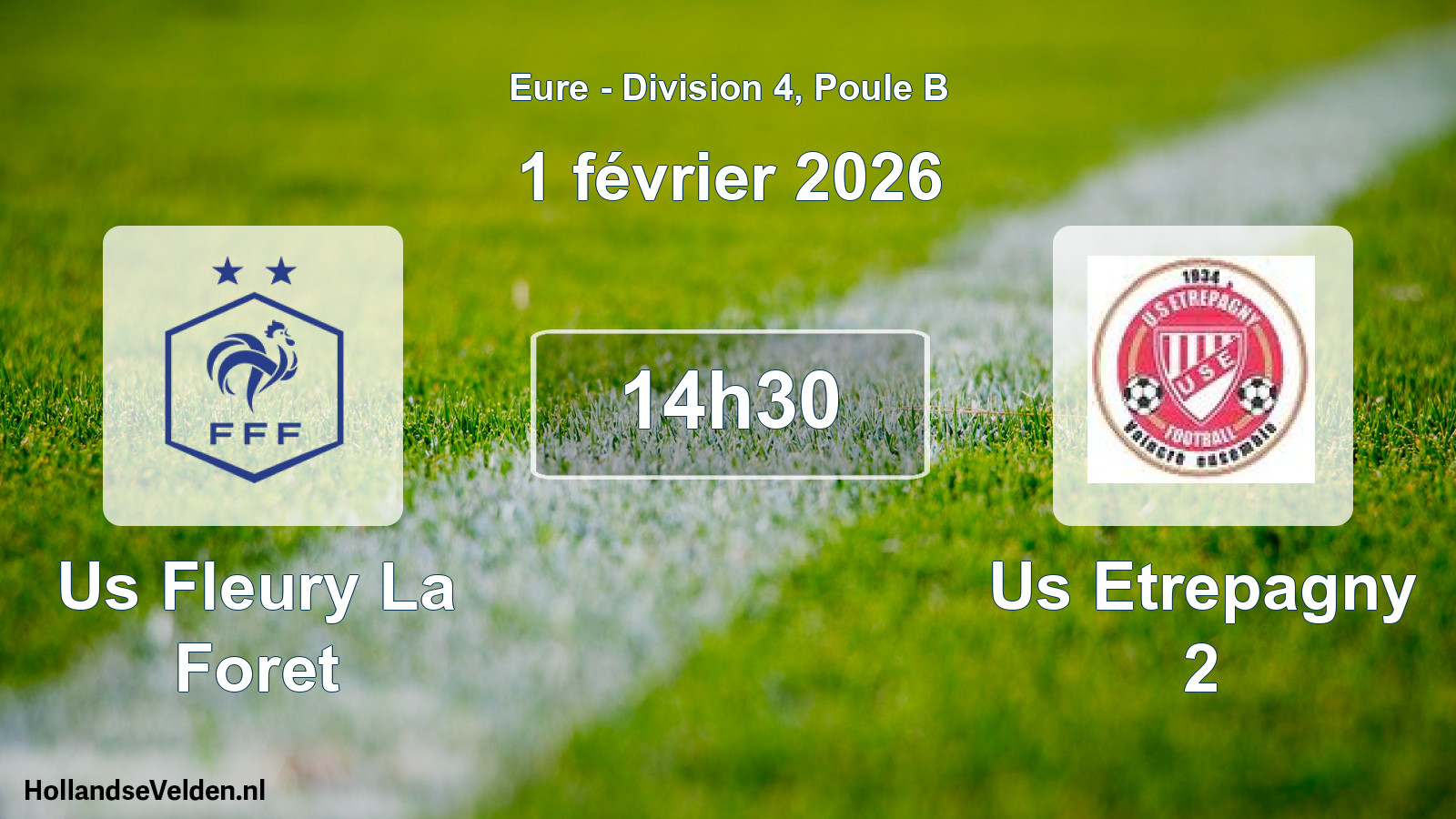 Geplande wedstrijd: Us Fleury La Foret - Us Etrepagny 2 (1 février 2026)