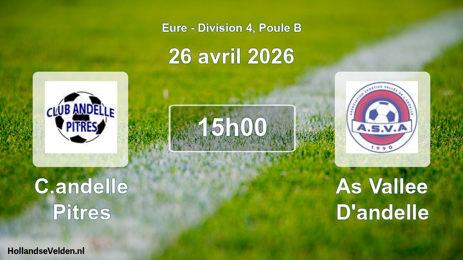 Geplande wedstrijd: C.andelle Pitres - As Vallee D'andelle (26 avril 2026)