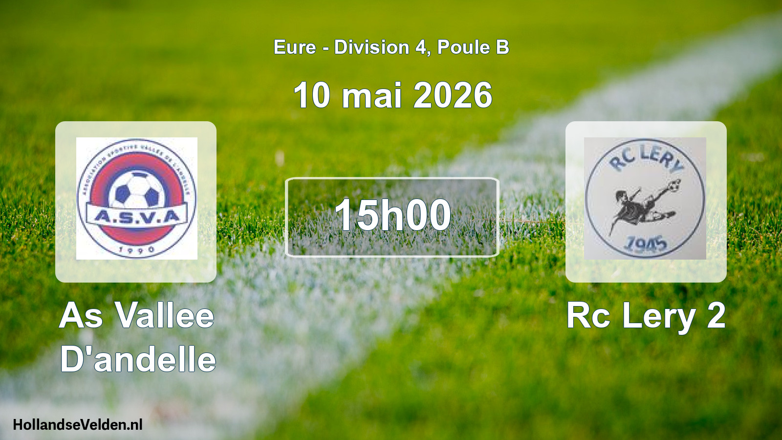Geplande wedstrijd: As Vallee D'andelle - Rc Lery 2 (10 mai 2026)