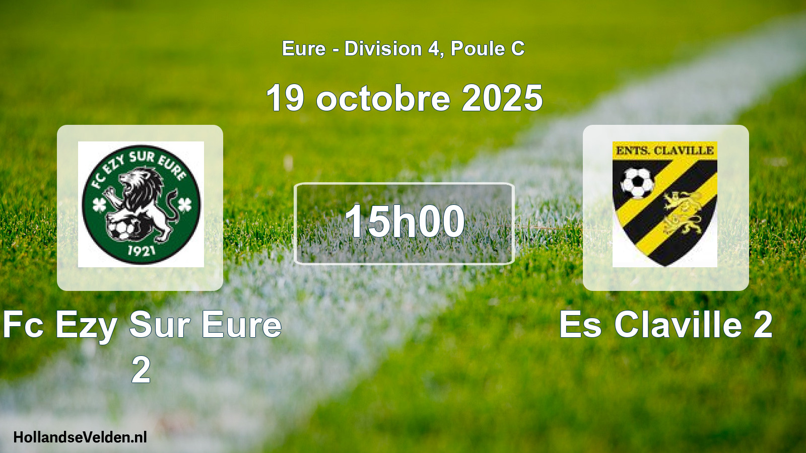 Geplande wedstrijd: Fc Ezy Sur Eure 2 - Es Claville 2 (19 oktober 2025)