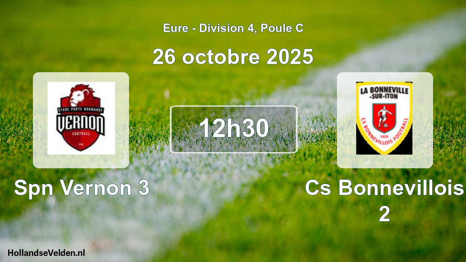 Geplande wedstrijd: Spn Vernon 3 - Cs Bonnevillois 2 (26 octobre 2025)