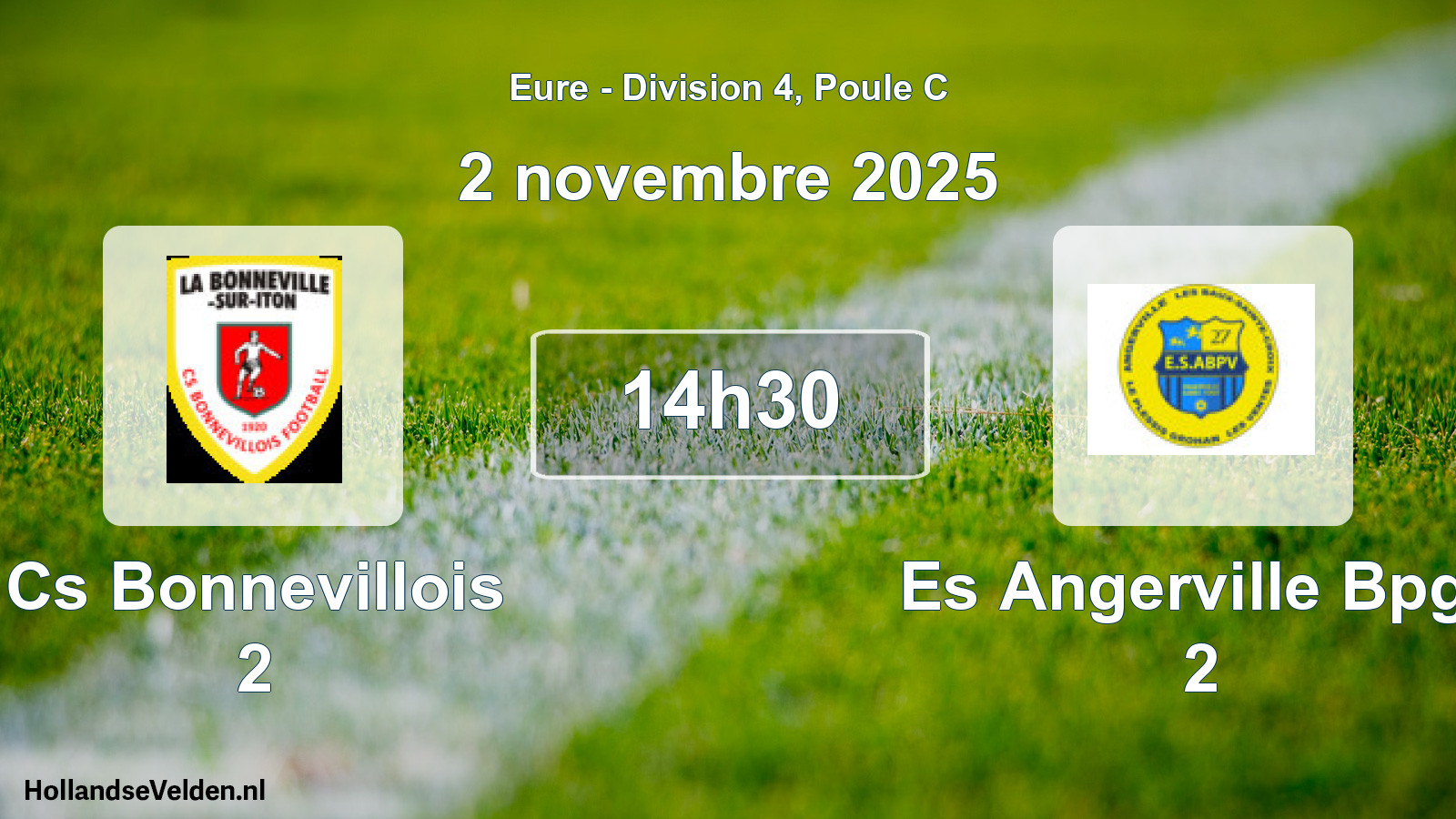 Geplande wedstrijd: Cs Bonnevillois 2 - Es Angerville Bpgv 2 (2 november 2025)
