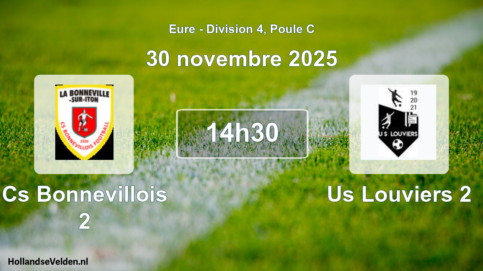 Geplande wedstrijd: Cs Bonnevillois 2 - Us Louviers 2 (30 novembre 2025)
