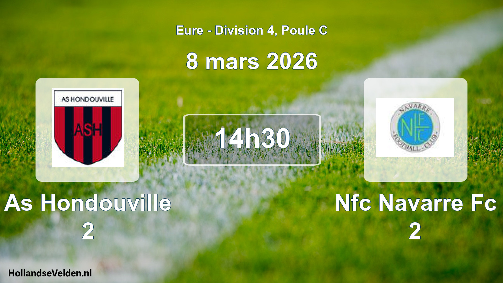 Scheduled Match: As Hondouville 2 - Nfc Navarre Fc 2 (8 March 2026)
