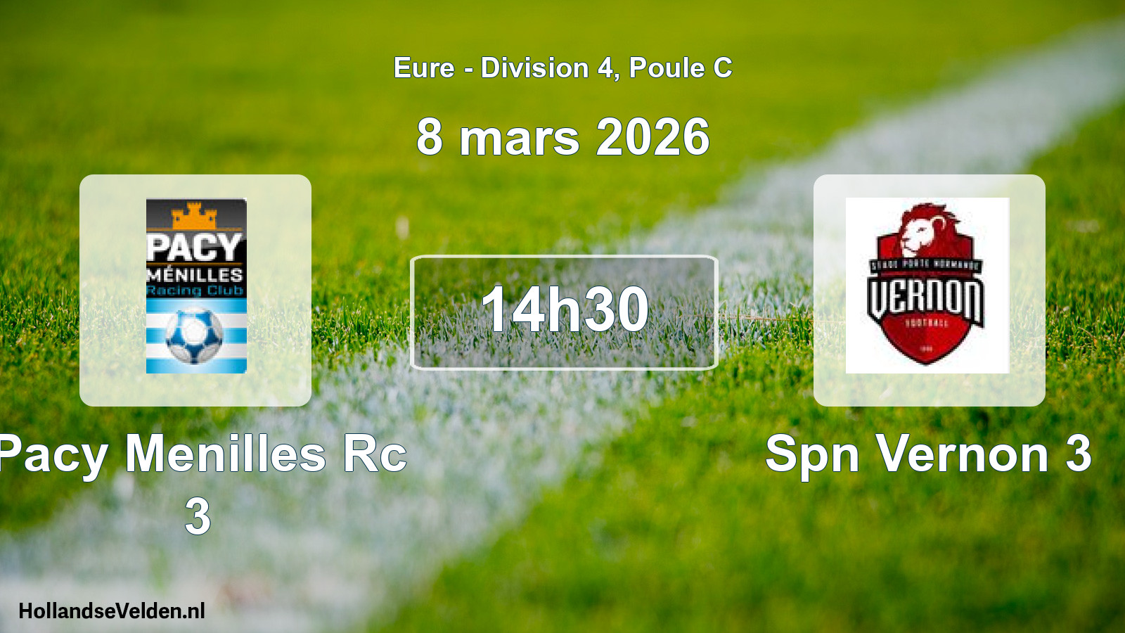 Geplande wedstrijd: Pacy Menilles Rc 3 - Spn Vernon 3 (8 mars 2026)