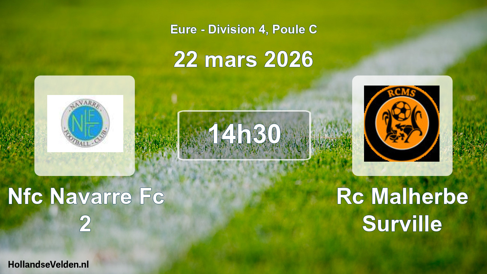 Scheduled Match: Nfc Navarre Fc 2 - Rc Malherbe Surville (22 March 2026)