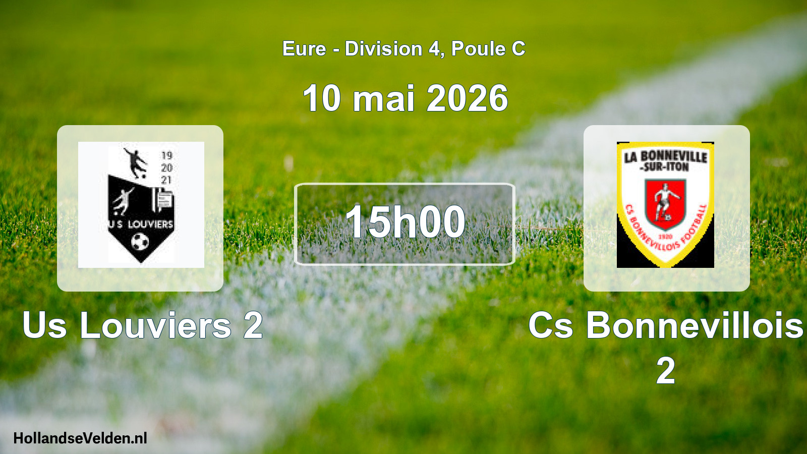 Geplande wedstrijd: Us Louviers 2 - Cs Bonnevillois 2 (10 mei 2026)