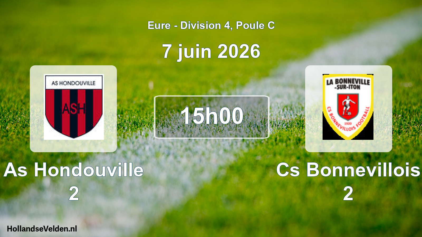 Geplande wedstrijd: As Hondouville 2 - Cs Bonnevillois 2 (7 juin 2026)