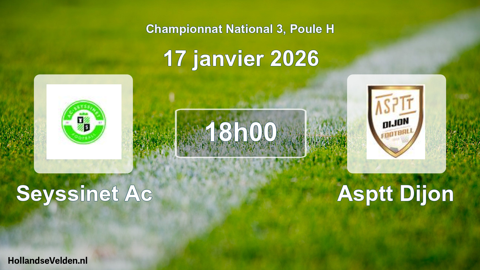 Scheduled Match: Seyssinet Ac - Asptt Dijon (17 January 2026)
