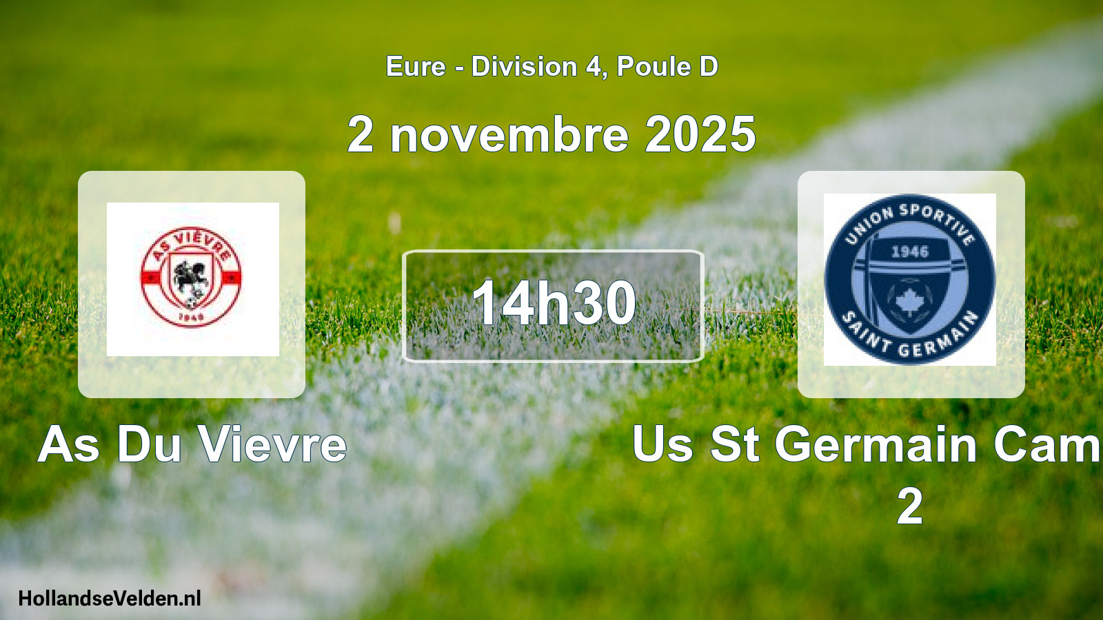 Geplande wedstrijd: As Du Vievre - Us St Germain Campag 2 (2 november 2025)