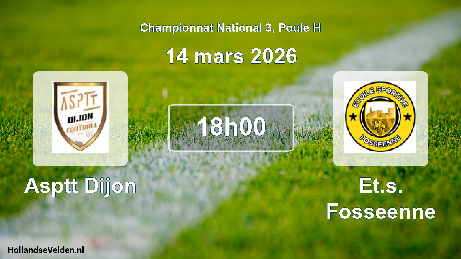 Scheduled Match: Asptt Dijon - Et.s. Fosseenne (14 March 2026)