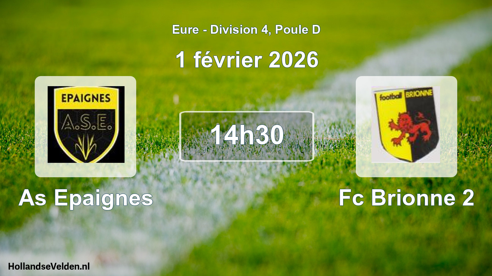 Geplande wedstrijd: As Epaignes - Fc Brionne 2 (1 février 2026)