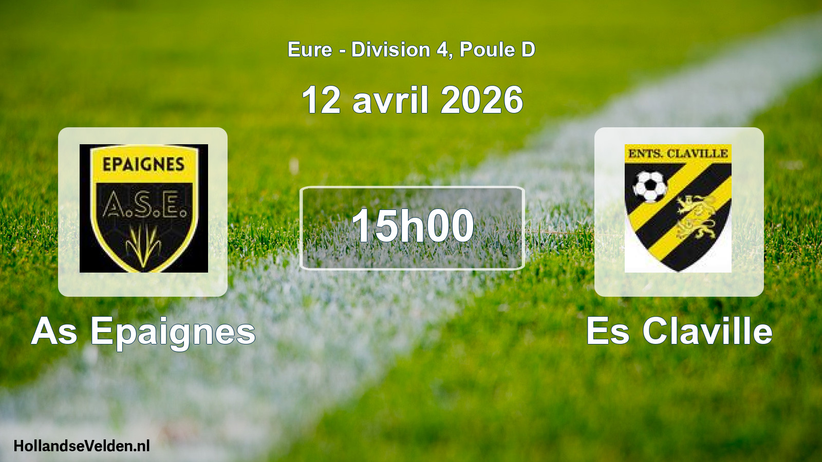 Geplande wedstrijd: As Epaignes - Es Claville (12 april 2026)