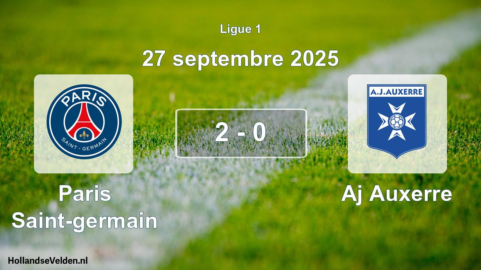 Gespeelde wedstrijd: Paris Saint-germain - Aj Auxerre 2 - 0 (27 september 2025)