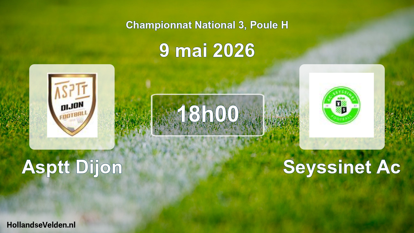 Scheduled Match: Asptt Dijon - Seyssinet Ac (9 May 2026)