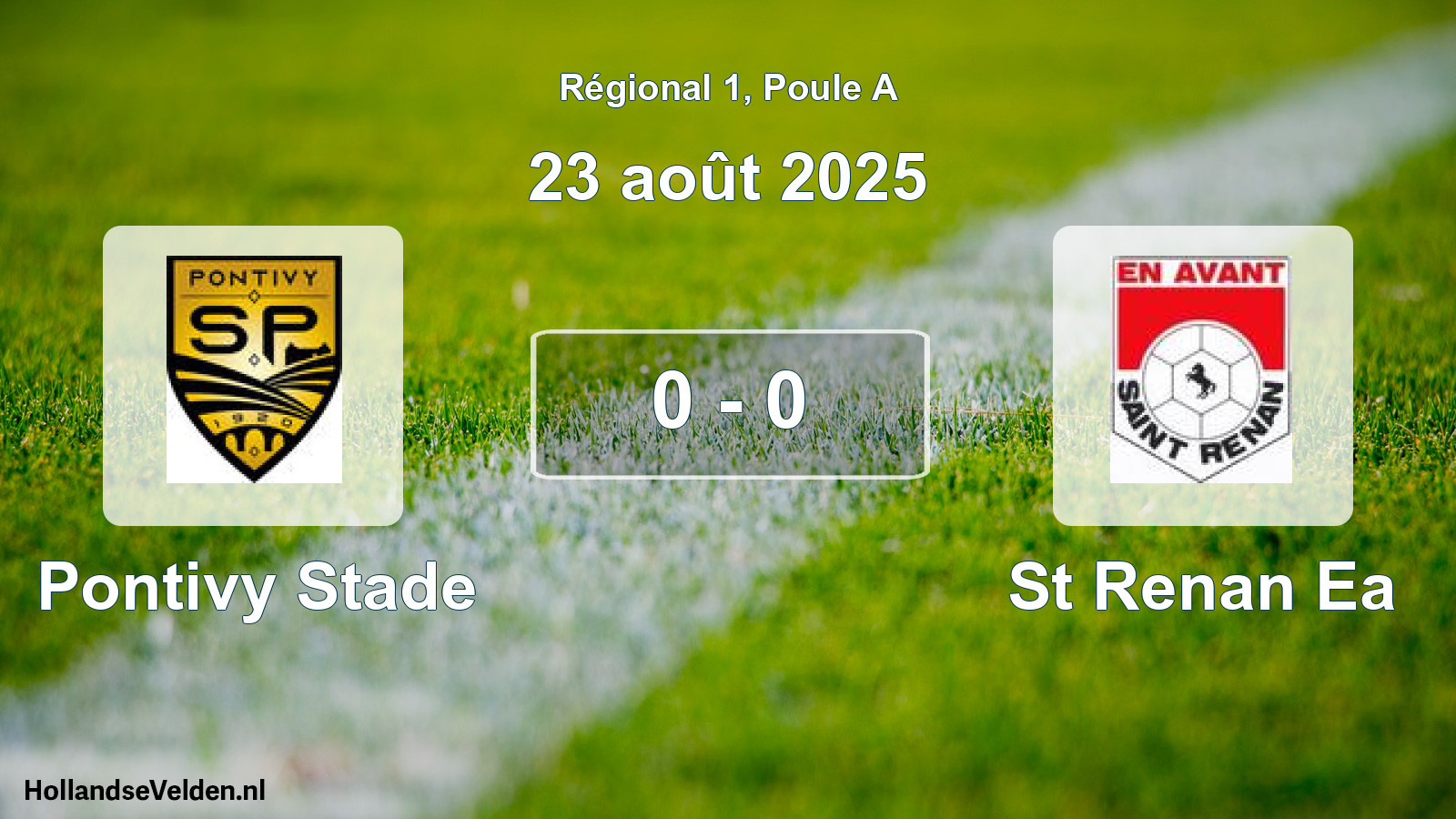 Total number of matches played: Pontivy Stade - St Renan Ea 0 - 0 (23 August 2025)