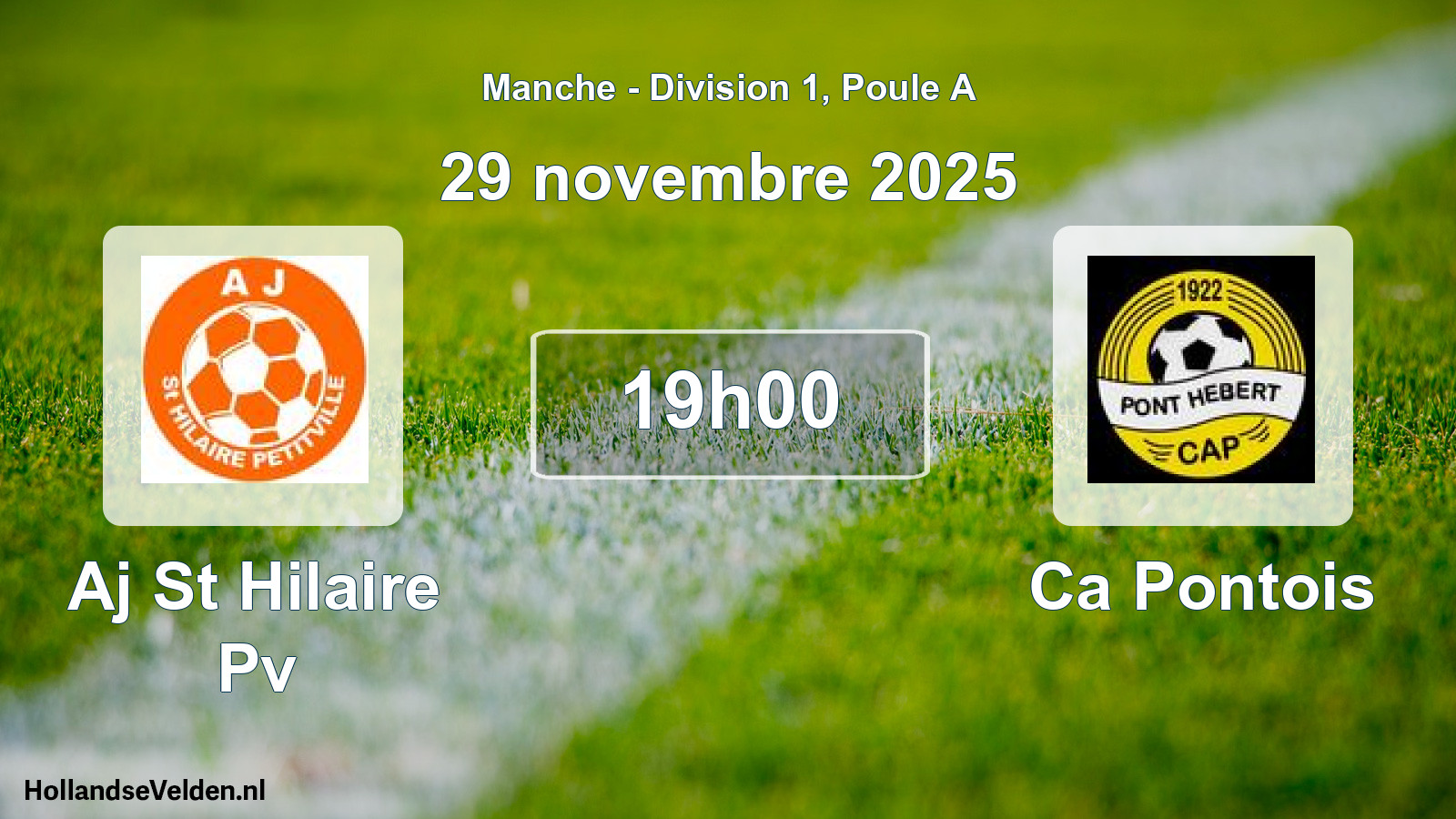 Geplande wedstrijd: Aj St Hilaire Pv - Ca Pontois (29 november 2025)