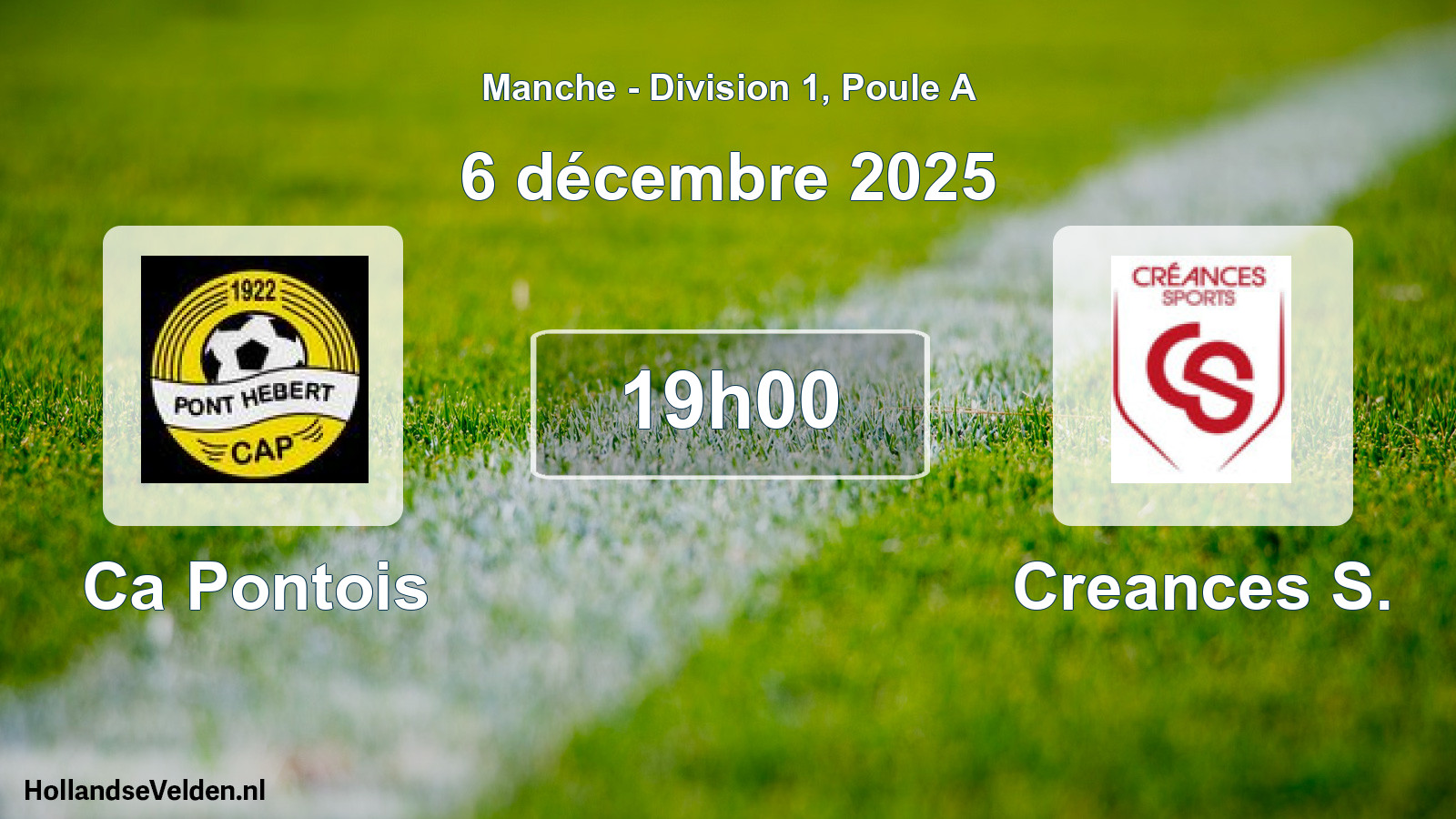 Scheduled Match: Ca Pontois - Creances S. (6 December 2025)