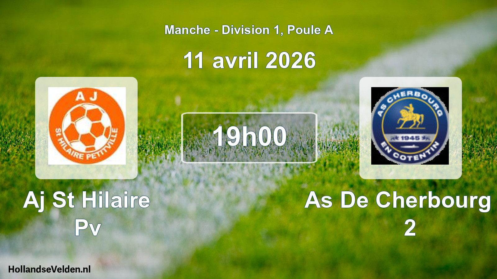 Scheduled Match: Aj St Hilaire Pv - As De Cherbourg F. 2 (11 April 2026)