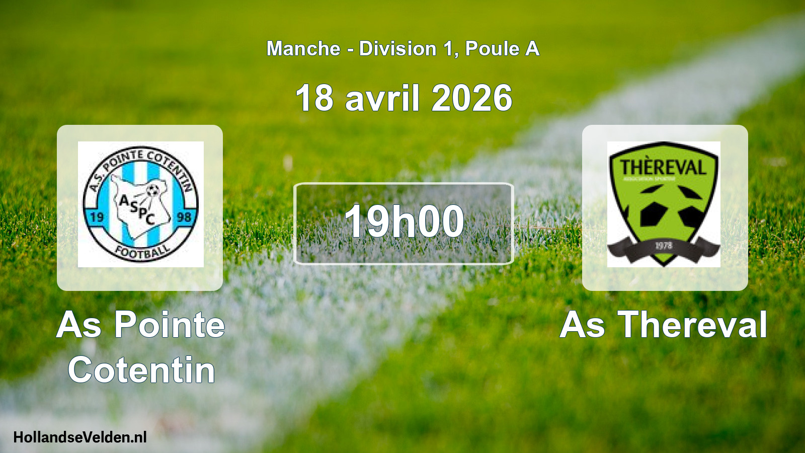 Geplande wedstrijd: As Pointe Cotentin - As Thereval (18 avril 2026)