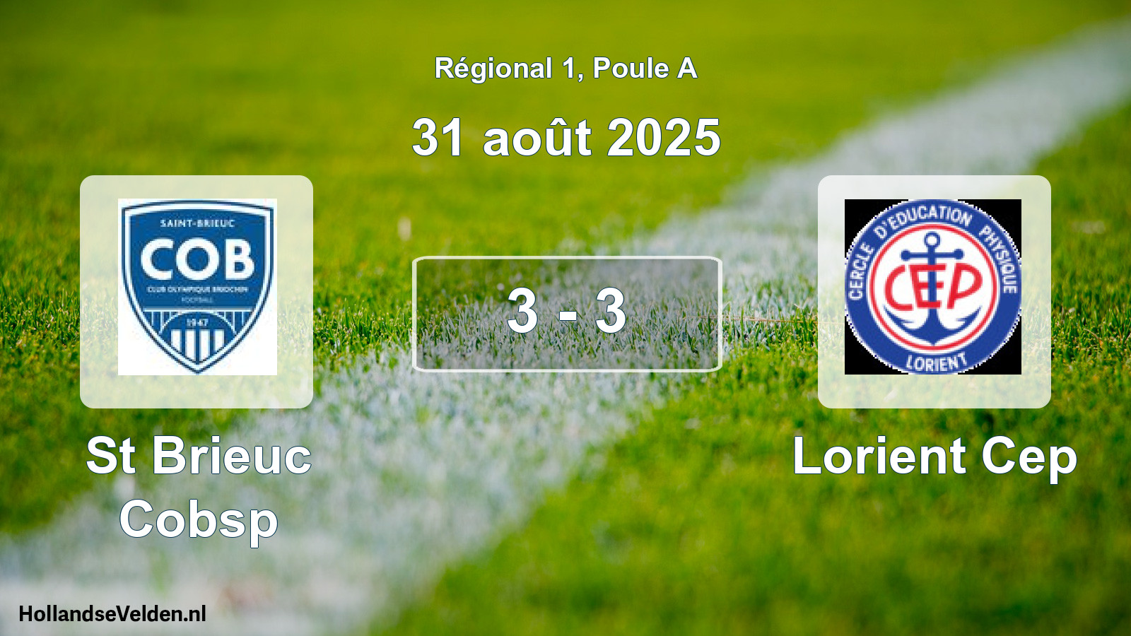 Total number of matches played: St Brieuc Cobsp - Lorient Cep 3 - 3 (31 August 2025)
