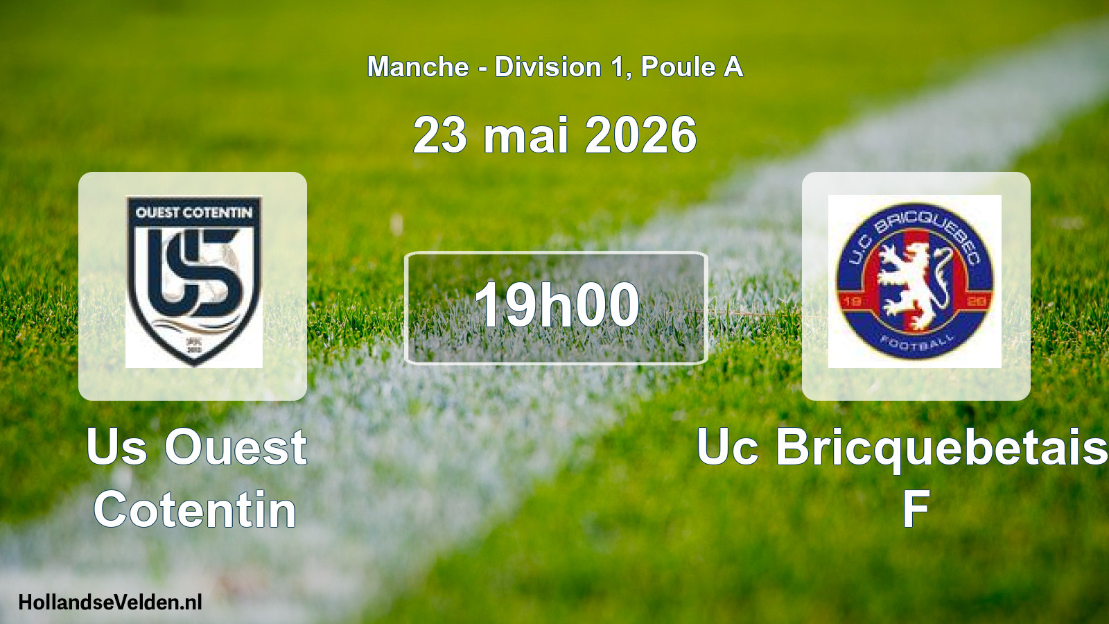 Scheduled Match: Us Ouest Cotentin - Uc Bricquebetaise F (23 May 2026)