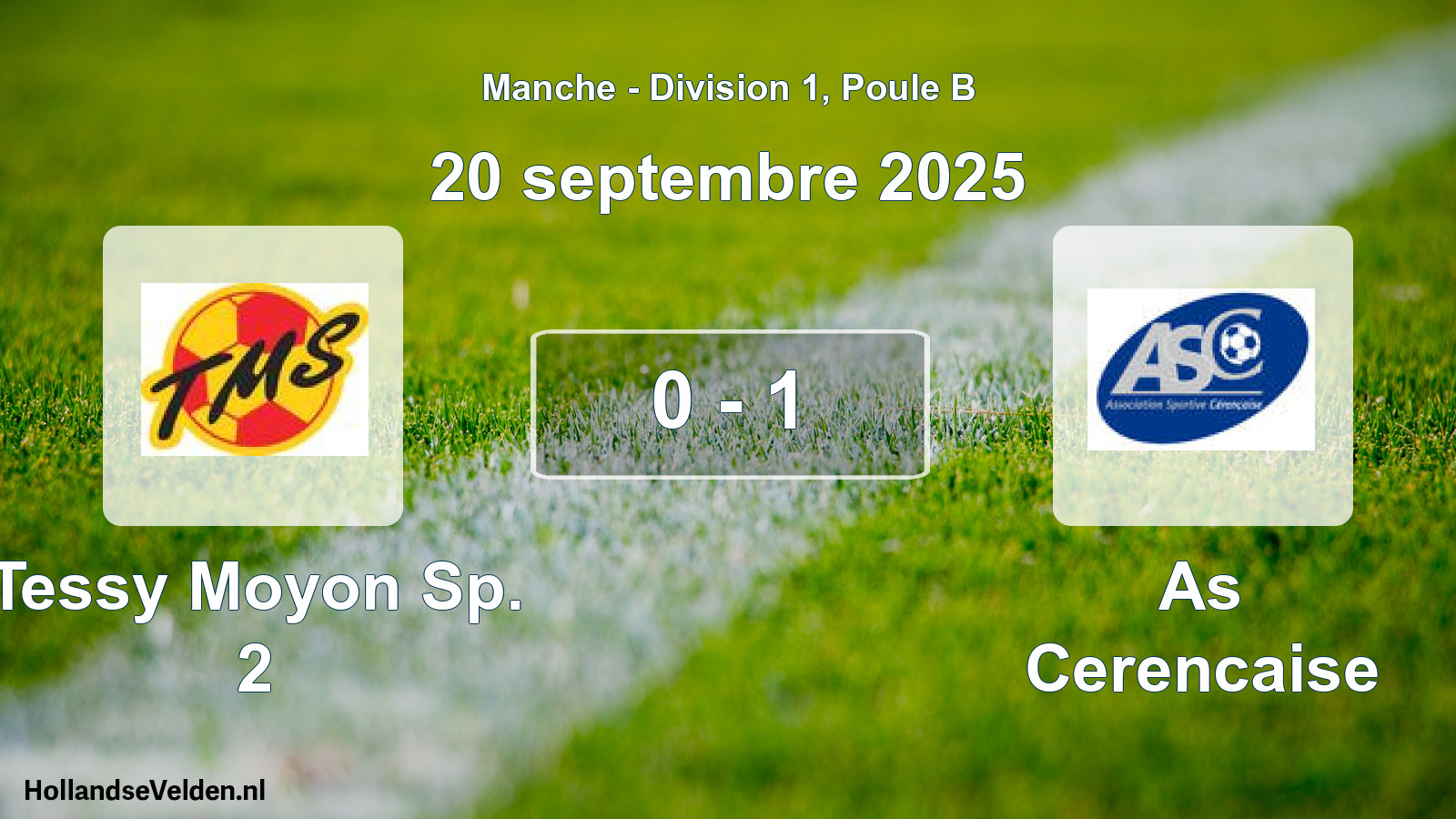 Gespeelde wedstrijd: Tessy Moyon Sp. 2 - As Cerencaise 0 - 1 (20 septembre 2025)